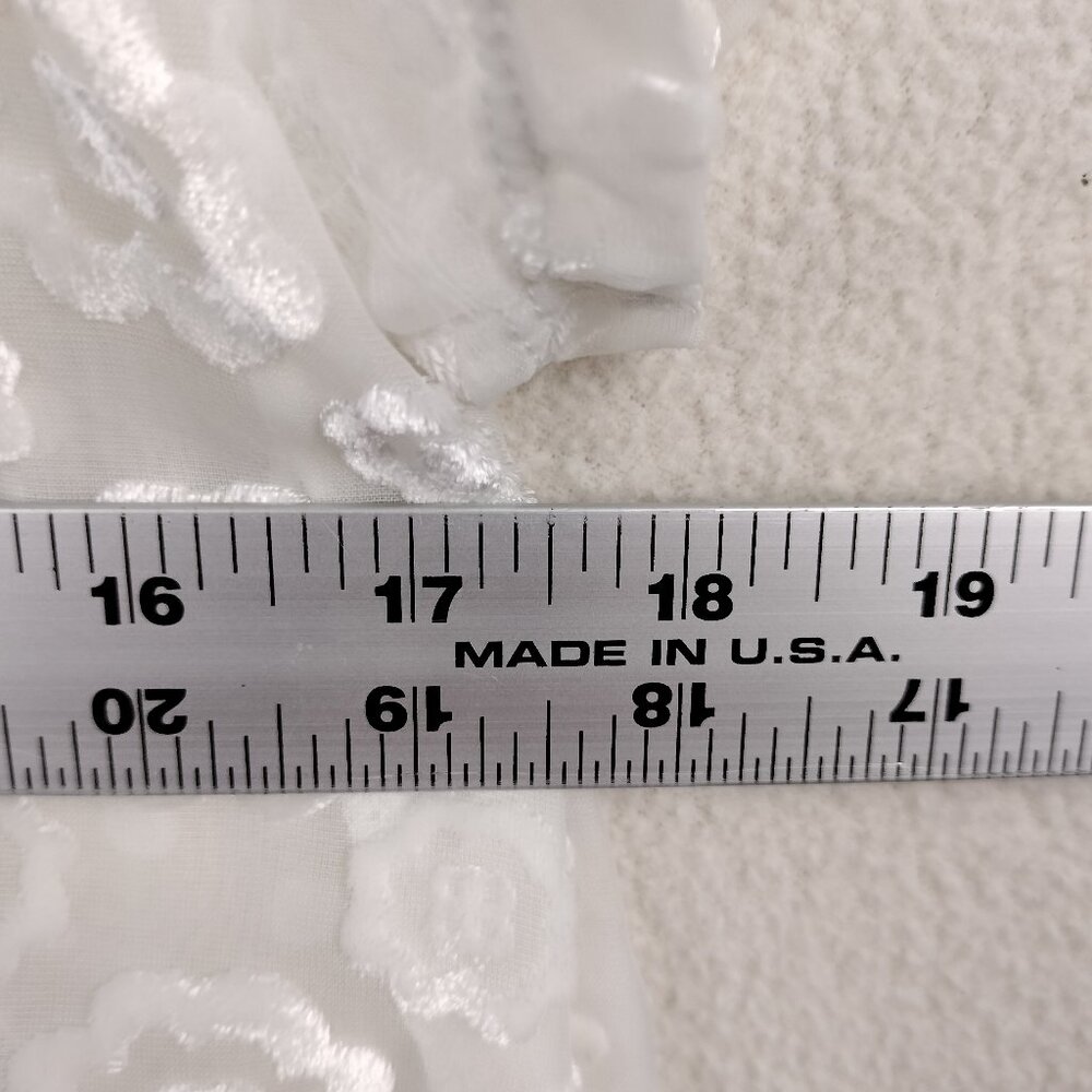 Abercrombie & Fitch White Shear Fairy Top Womens M Floral Gauzy Cottagecore Y2K - Picture 9 of 15